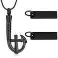 thumbnail image 3 of Cross Fish hook Urn Necklace for Ashes for Men Women Cremation Jewelry Pendant Fishing in Heaven Memorial Keepsake Ash Holder, 3 of 6