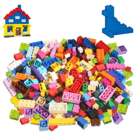 EKIND Regular Colors 8 Shapes Classic Educational Building Bricks Set - Compatible with All Major Brands - Cultivate Logic & Creativity for Kids (300 Pcs)