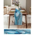 thumbnail image 3 of Blue Grey Marble Table Runner 120 Inches, Abstract Simple Geoemtric Bed Runner Dresser Scarves Tabletop for Indoor Outdoor Parties/Ceremony/Banquet, 13"x 120", 3 of 8