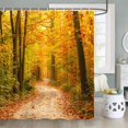 thumbnail image 2 of AMERTEER Rideau de Douche Automne Nature Forêt Soleil Romantique Route Automnale dans Parc Feuilles Feuillage 60X70 Pouces Rideaux de Douche Automne pour Décoration de Salle de Bain, 2 of 7