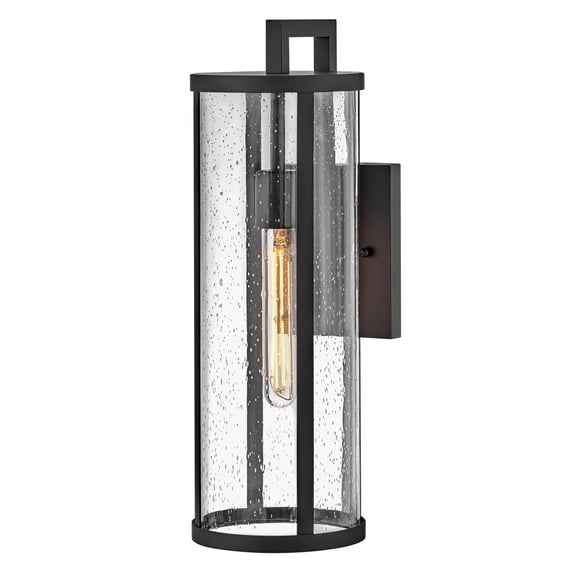 82054BK Lark Alfie - 12W 1 LED Medium Outdoor Wall Lantern In Transitional-18 Inches Tall and 6 Inches Wide