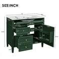 thumbnail image 6 of Bellemave 30" Bathroom Vanity with Single Sink Combo Set, Modern Wood Undermount Bathroom Sink Cabinet with 2 Drawers and a Tip-Out Drawer, Freestanding Bathroom Vanities（Green）, 6 of 9