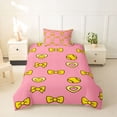 thumbnail image 2 of Castle Fairy Sport Baseball Twin Duvet Cover, Kawaii Bow Heart Pattern Twin Bedding, Pink Yellow,Pink Reversible,2pcs,1 Duvet Cover and 1 Pillowcase, 2 of 6
