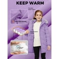 thumbnail image 6 of Wantdo Big Girls' Winter Coat Insulated Jacket Warm Fleece Lined Puffer Jacket Light Purple 18/20, 6 of 10