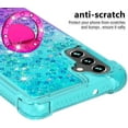 thumbnail image 4 of Glitter Case for Samsung Galaxy A13 5G, Bling Sparkle Colorful Gradient Quicksand Soft TPU Liquid Cover Case with Ring Stand for Samsung Galaxy A13 5G/ A04S/ M13 5G/ A04 4G JB-Green Purple, 4 of 14