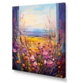 thumbnail image 2 of Designart "Breezy View of Floral Windows in Pink and Yellow III" Landscapes Canvas Wall Art - Traditional Pink Meadow Entryway Wall Art, 2 of 6