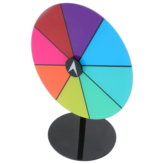 LOLIPPYY Acrylic Desktop Spinning Prizes Wheel with Dry Erase Surface and Heavy Duty Base for DIY Party and Event Games