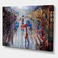 thumbnail image 3 of Designart ' Girl In Red Crossing The Street ' Traditional Canvas Wall Art Print, 3 of 4