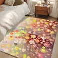 thumbnail image 4 of 2.7'x5' Area Rugs, Orange Spring Floral Indoor Outdoor Area Rug for Living Room Bedroom, Modern Oil Painted Daisy Botanical Washable Bathroom Rugs Kitchen Floor Carpet Mats Home Decor Aesthetic, 4 of 8