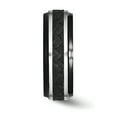 thumbnail image 3 of Edward Mirell Black Ti w/Sterling Silver Inlay Polished 9mm Ring, 3 of 7