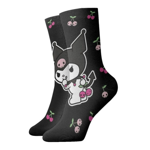 Kuromi Socks Casual Thick Warm Socks Soft Elastic Tube Socks All Season