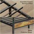 thumbnail image 7 of Lofka King Size Bed Frame with Storage Headboard, Metal Bed Frame, Dark Gray Headboard Cushion, 7 of 7