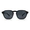 thumbnail image 4 of Mens Hipster Keyhole Rectangle Horn Rim Plastic Nostalgic Sunglasses All Black, 4 of 7