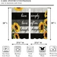 thumbnail image 2 of Farmhouse Rustic Sunflower Small Kitchen Curtains Country Wooden Flower Window Treatment Floral Wood Cafe Short Curtains for Bathroom Dining Laundry Room Tier Treatment Drapes 27.5x39 inch, 2 of 6