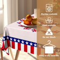 thumbnail image 4 of 4th of July Square Tablecloth Firework Patriotic Table Cloths American Memorial Independence Day Table Mat American Table Cloth for Picnic Party Holiday Home Indoor Outdoor(52x52inch), 4 of 6