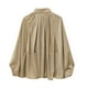 thumbnail image 2 of Chaqueta Xunger Puffed Bomber para mujer, color caqui, talla S, 2 of 4