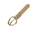 thumbnail image 2 of Women's Fashion PU Leather Belts Skinny Thin Waistband with Gold Buckle for Jeans Pants Shirts Tan One Size, 2 of 6