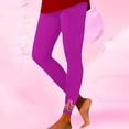 thumbnail image 2 of WREESH Women's Soft Comfort Leggings Athletic Pants Mid-Waist Yoga Pants Casual Running Leggings Purple, 2 of 5