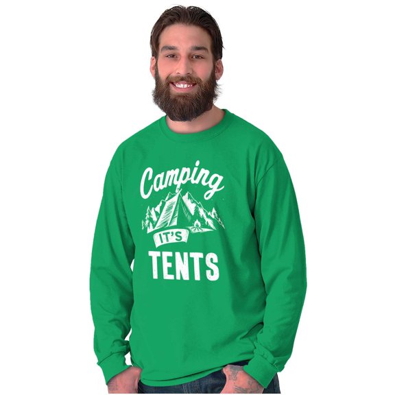 Camping Its In Tents Funny Outdoors Long Sleeve TShirt Men Women Brisco Brands 3X