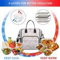 thumbnail image 4 of Pioneer Flower Floral Print Pattern Womens Lunch Box for Work,Insulated Large Lunch Bag,Leakproof Adult Lunch Bag for Work,Beach,Travel,Picnic,Camping, 4 of 6
