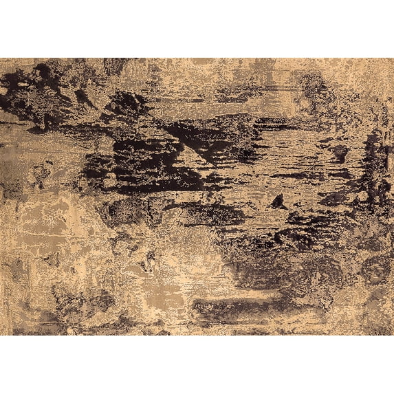 Ahgly Company Indoor Rectangle Oriental Brown Industrial Area Rugs, 3' x 5'