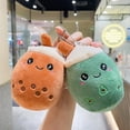thumbnail image 4 of Kripyery Cute Milk Tea Cup Plush Pendant Cartoon Bubble Tea Stuffed Doll Hanging Ornament Super Soft PP Cotton Fully Filled Plushies Keyring Charms Backpack Decor Kids Girl Gift, 4 of 8