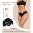 thumbnail image 2 of CF Leopard Print Womens Underwear Sexy Lace Bikini Panties Pack Stretch Women's Hipster Panties, Soft Comfort Ladies briefs Smooth Animal Print Underpant(3B,S), 2 of 7
