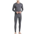 thumbnail image 3 of Pitauce Mens Modal Thermal Underwear Thin Long Johns Lightweight Stretchy Base Layer Tops with Bottoms (Available in Big & Tall, M-5XL), 3 of 5