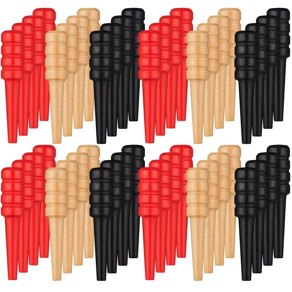 Pinzas de madera para cribbage Mudder, 48 piezas, con bolsa de almacenamiento