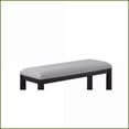 thumbnail image 2 of Counter-Height Dining Bench Dark Gray Fabric Upholstered Transitional Style | Brown | Wood+Fabric, 2 of 5