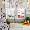 thumbnail image 6 of 2 Pack Valances for Windows, World Map Window Valances for Living Room/Bedroom/Bathroom, Farmhouse Abstract Illustration Wooden Grain Light Filtering Kitchen Curtain Valance 42"W x18" L, 6 of 9