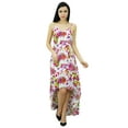 thumbnail image 2 of Bimba Women Asymmetrical Hem Spaghetti Straps Sundress Long Summer Beach Dresses, 2 of 9