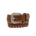 thumbnail image 1 of Ariat A1304808-22 Kids 1.25 in. Floral Embossed Laced Edge Western Belt & Buckle, Tan - Size 22, 1 of 1