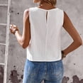 thumbnail image 5 of Stichou Womens Tank Tops 2026 Casual Sleeveless Shirt with Button Decor and Side Slit Summer Spring Tops White S, 5 of 5