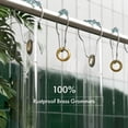 thumbnail image 5 of Bathway 100% EVA Shower Curtain Liner, 72 x 72 Inches Heavy Duty Shower Curtain and Liner 2-in-1 with 3 Clear Stones and 12 Brass Grommets, Color Block Soft Shower Liner - Clear & Amber, 5 of 8