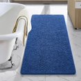 thumbnail image 1 of Alfombra de baño LOCHAS Luxury Shaggy de 60 x 110 cm, color azul, 1 of 6
