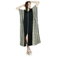 thumbnail image 6 of Bimba Women Rayon Long Kaftan Black Caftan Maxi Gown Coverup Top, 6 of 7
