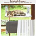 thumbnail image 2 of Cordless Cat Window Perch, Cat Hammock For Wall With 4 Suction Cups, Anchor&screw For Two Ways Of Installation, Solid Metal Frame And Reversible Cover, 2 of 4