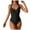 Black, variant on Gubotare One Piece Swimsuits for Women One Piece Swimsuit Women Criss Cross Back Color Block Print Bathing Suits Athletic Modest Swimwear (Light Blue,XXL)