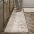 thumbnail image 5 of BERTHMEER Kitchen Rugs for Floor 2 Piece, 17.3"x30"+17.3"x59" Anti Fatigue Waterproof Beige and Gray Kitchen Mats, Non Slip Comfort Standing Mat Rug for Home, Sink, Laundry, Beige and Gray, 5 of 9