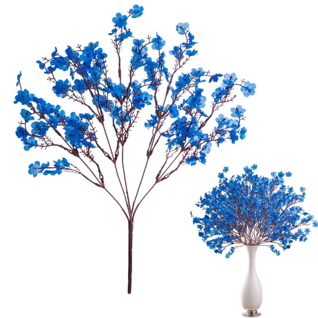 Flores de aliento artificial de bebé 5 ramas | Tallos de Gypsophila realistas | Ramo de Mano de Boda, Accesorio de Foto, Arreglo Decorativo de Bajo Mantenimiento | Centro de mesa blanco para