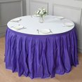 thumbnail image 5 of BalsaCircle 21 feet x 29" Polyester Banquet Table Skirt Purple, 5 of 7