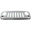 Grille Assembly Compatible With 2007-2016 Jeep Wrangler Chrome Shell and Insert