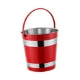 thumbnail image 3 of deevoka Portable Ice Bucket Ice Bucket Bucket Home Bar Accessories Stainless Steel red, 3 of 9