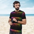 thumbnail image 4 of Wukai Colorful Sparkling Print Men's Short-Sleeved Mesh T-Shirt,Quick-Dry Short Sleeve Workout T-Shirt-Small, 4 of 8
