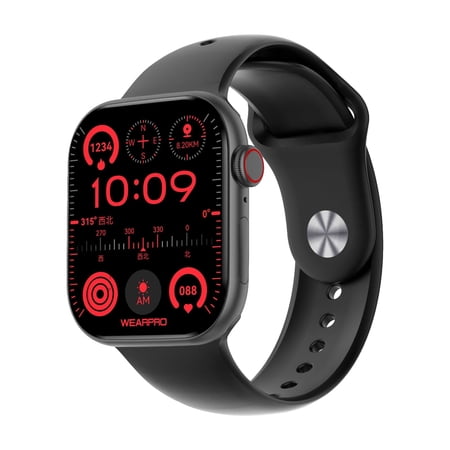 E EYAFA Watch 10 Sereies Smart Watch DT Watch X with 2.04-inch AMOLED HD Screen and 4GB Memory Bluetooth Call Sports Watch for Men and Women-Black