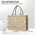 thumbnail image 3 of Large Capacity Tote Bag,Yellow Green Leaf Flower Pattern Handbag Fashion Luxury Tote Bag,15.7"x13"x 5.1" Inches,Laptop Compatible, 3 of 6
