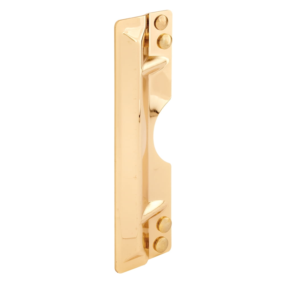 3 in. x 11 in. Bright Brass Plated Steel Outswing Latch Guard Walmart