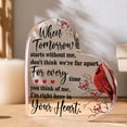 thumbnail image 3 of Red Cardinal Gifts Sympathy Gifts Memorial Gift for Loss of Loved One Sympathy Acrylic Glass Heart Memorial Present Table Centerpieces Remembrance Decor Christmas Condolence, 3 of 7