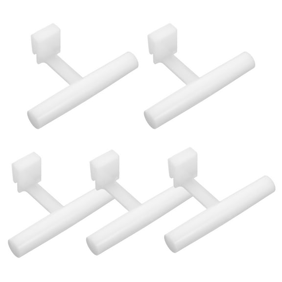 OATIPHO Bird Feeder Perch 5Pcs Easy to Install White Acrylic for Garden Backyard